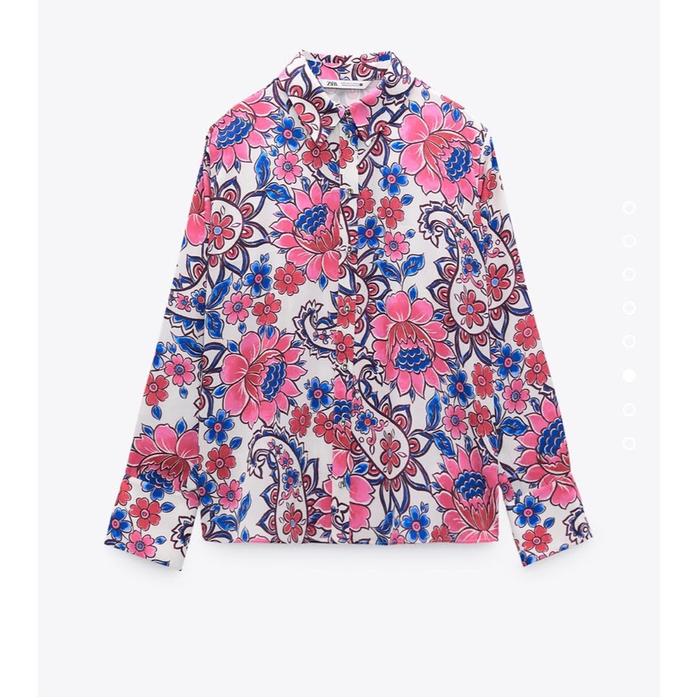 Zara floral print shirt